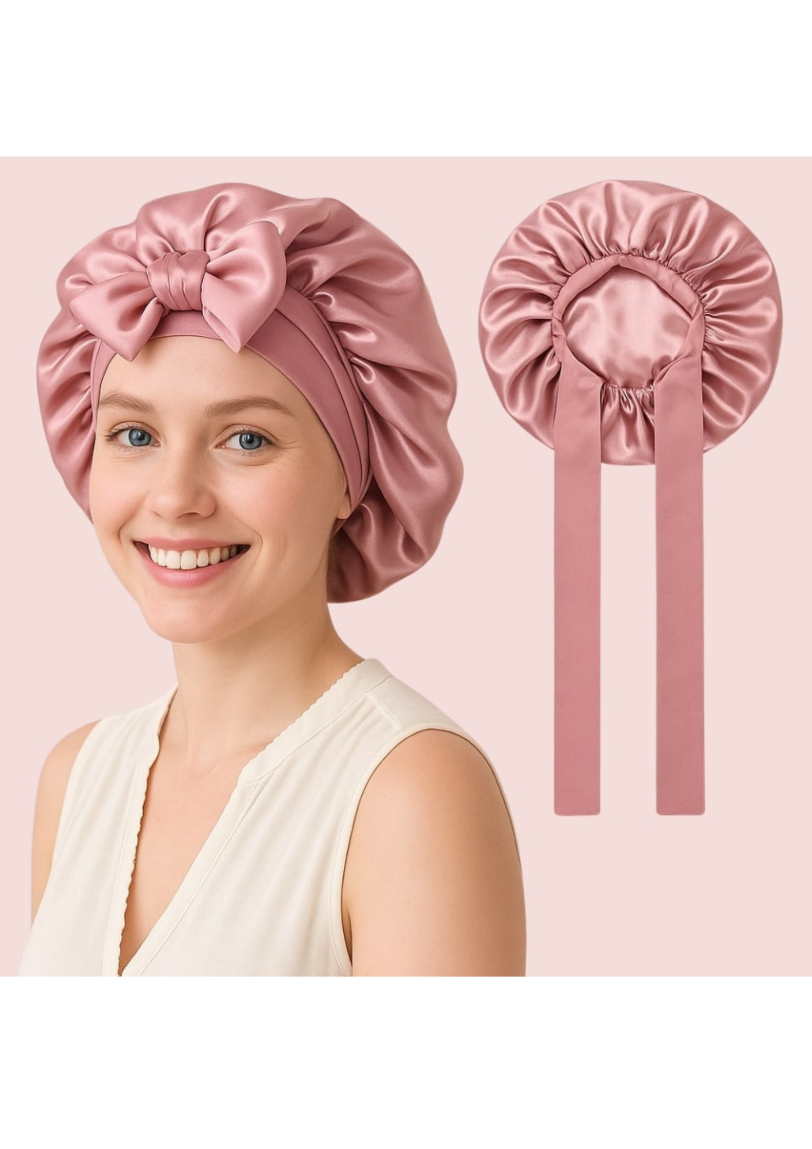 Bonnet en Satin • Protection Cheveux Nuit Anti-Casse
