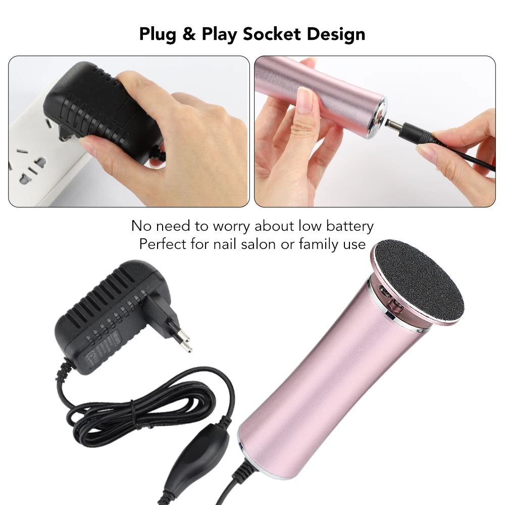Râpe électrique rechargeable soin pieds professionnel